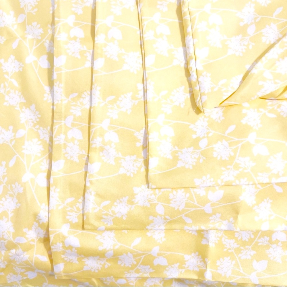 🖤6PC Martha Stewart Yellow Floral Bedding set